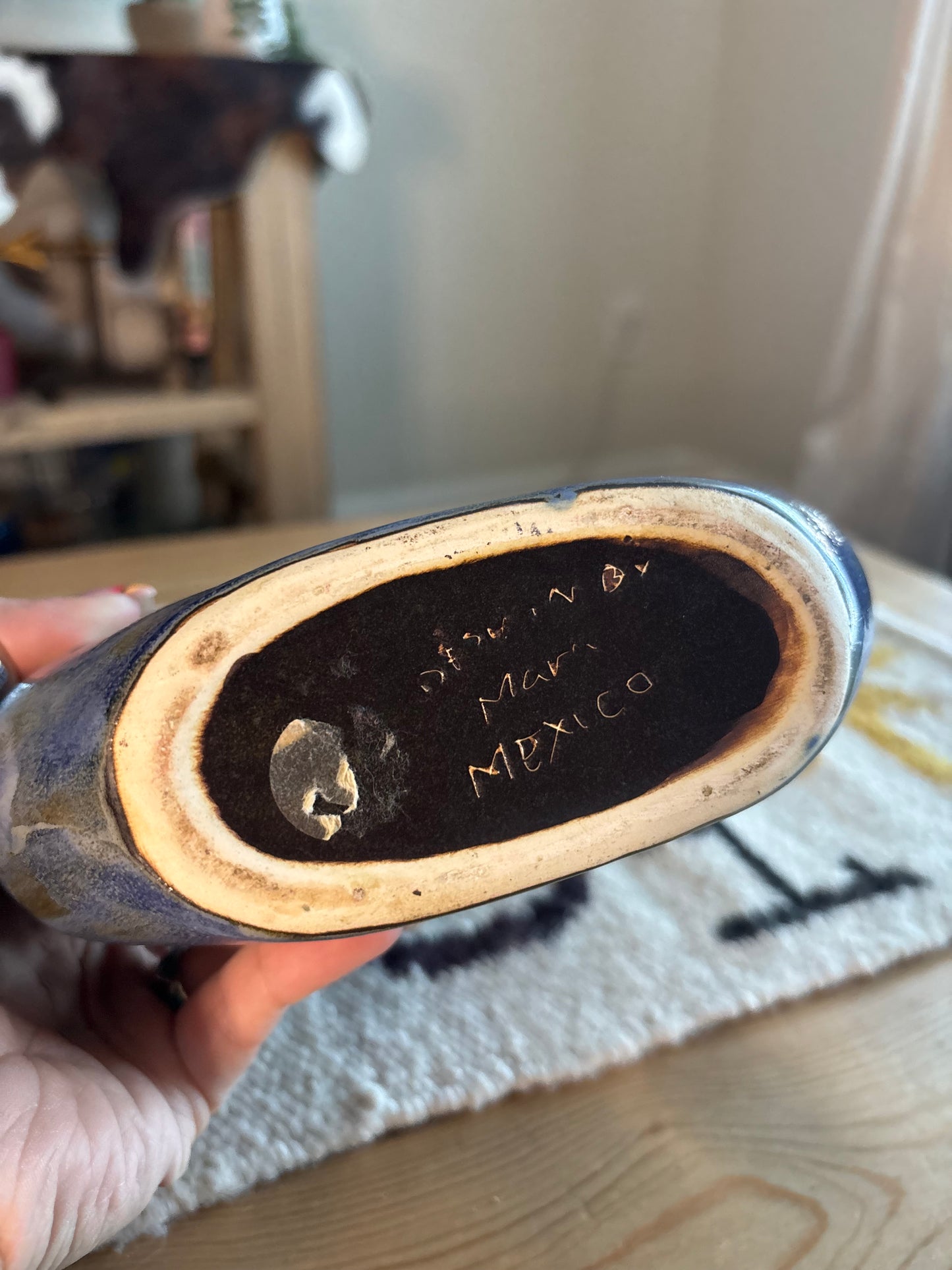 *VINTAGE* MARA STONEWARE SUN MOON ROUND DECANTER