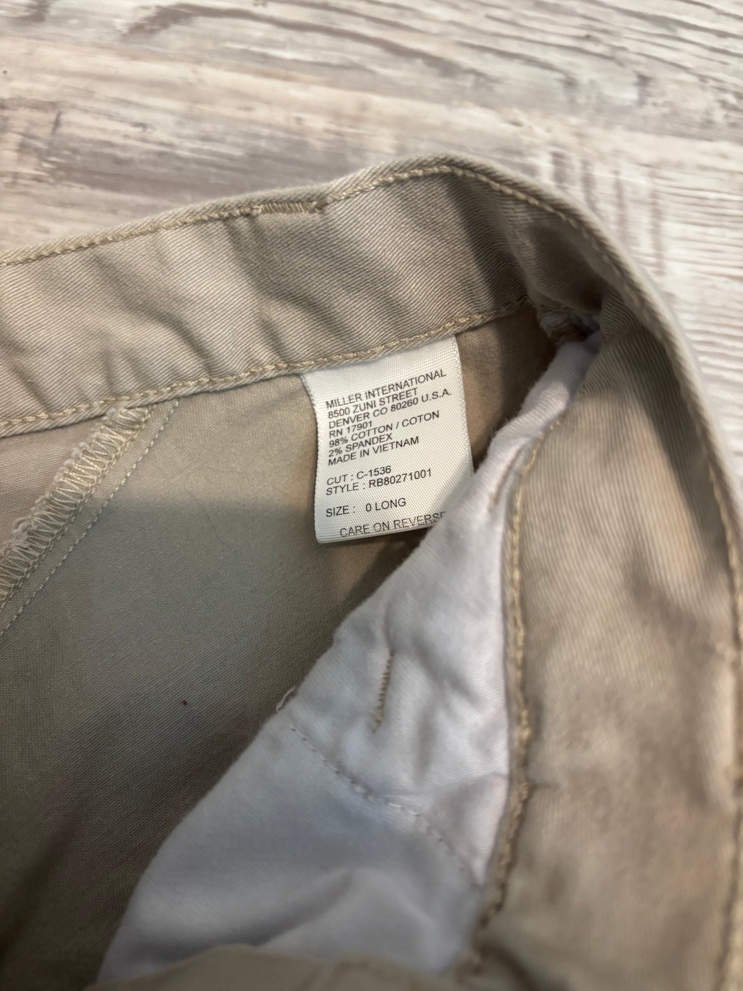 *VINTAGE* 24” ROCKIES BAREBACK KHAKI SLACKS