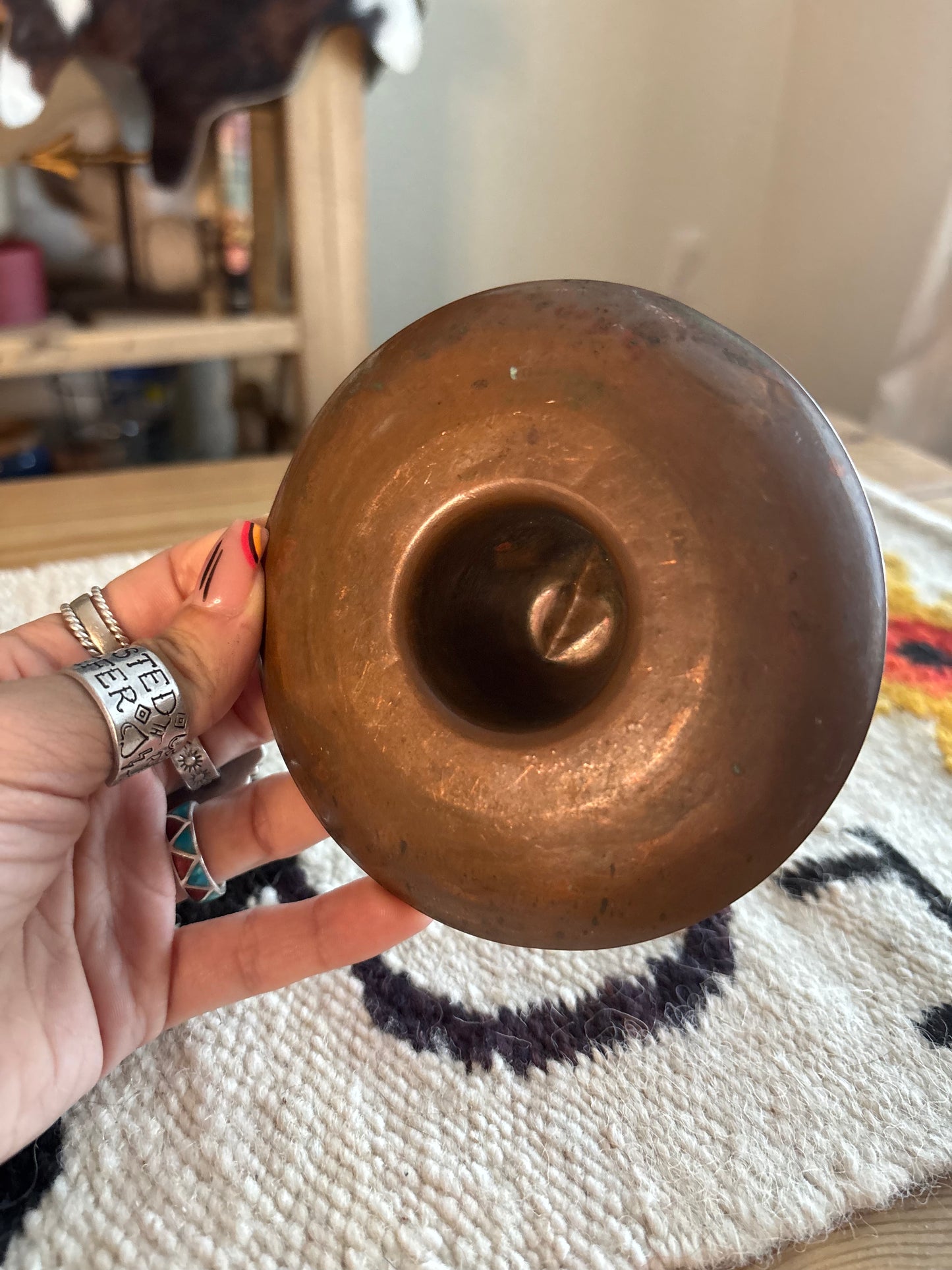 *VINTAGE* COPPER COWBOY HAT TRINKET TRAY, ASH TRAY