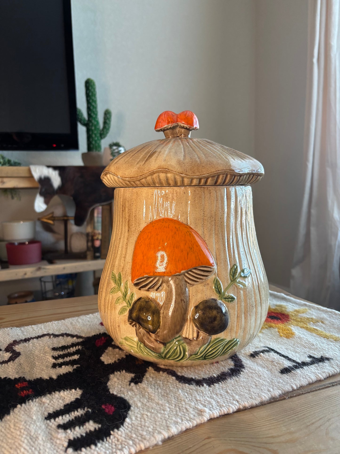 *VINTAGE* ARNEL MUSHROOM CANISTER COOKIE JAR