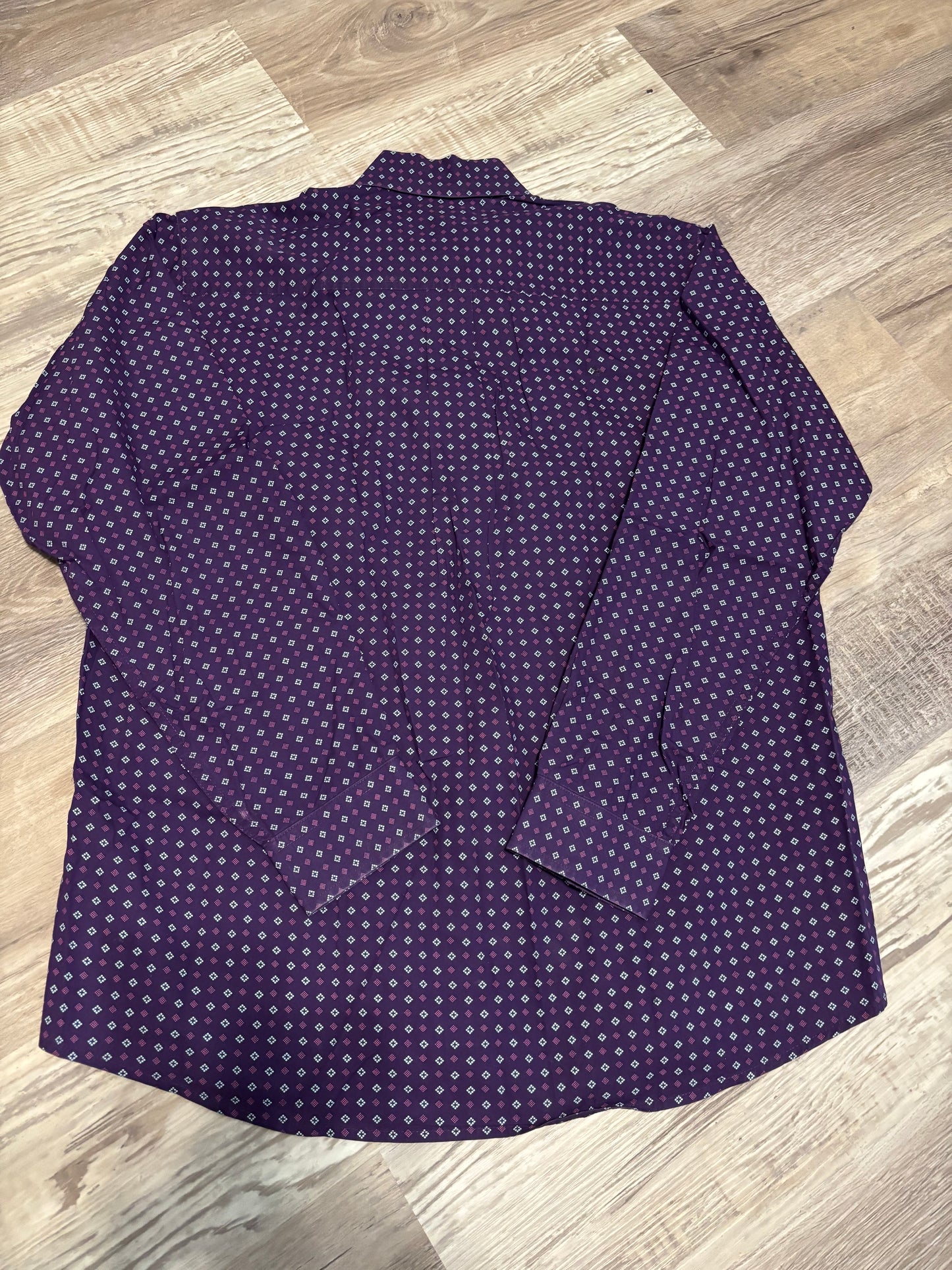 PURPLE/BLUE DIAMOND CINCH BUTTON UP SHIRT