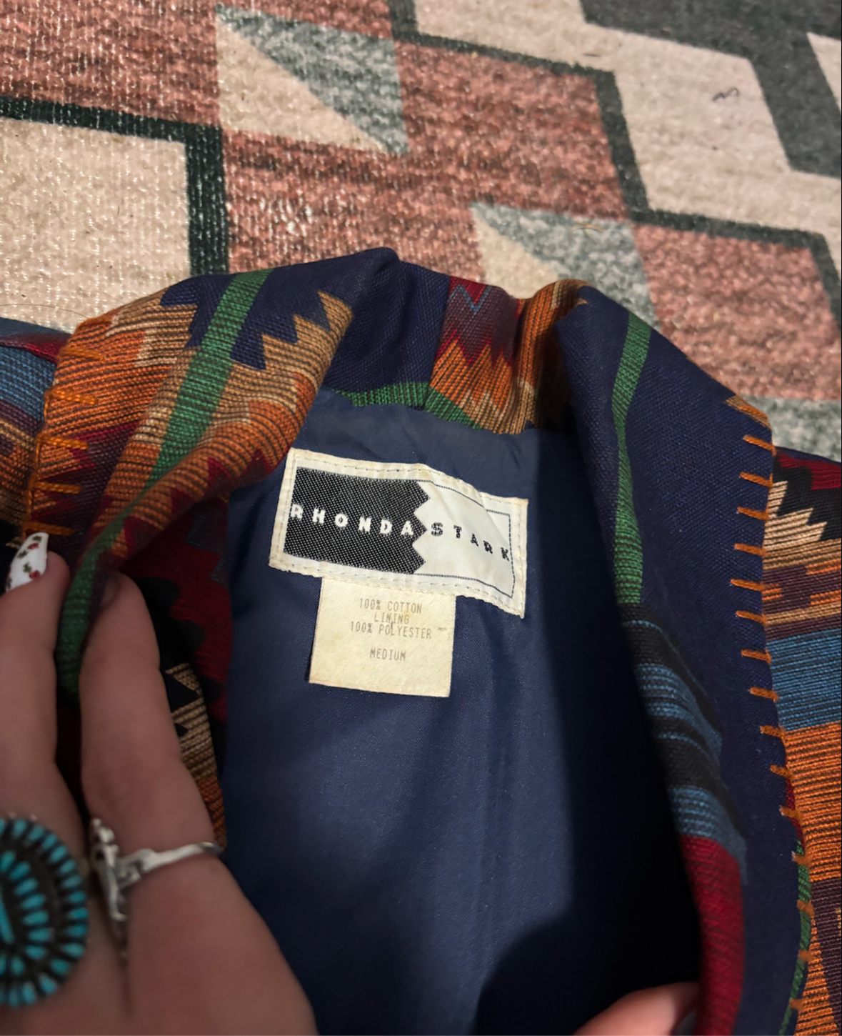 RHONDA STARK SOUTHWESTERN AZTEC BLAZER *VINTAGE*