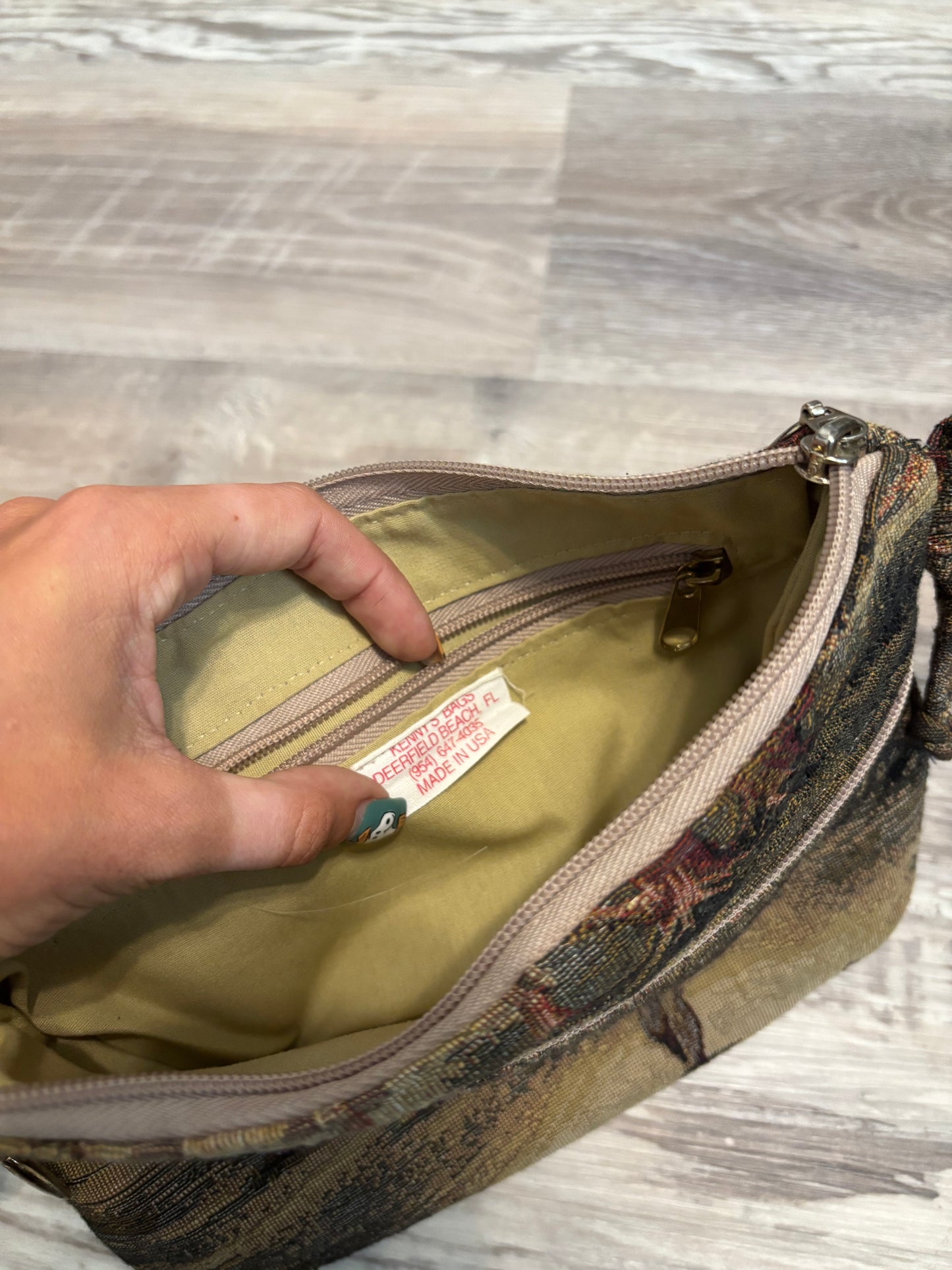 *VINTAGE* GOLF TAPESTRY PURSE