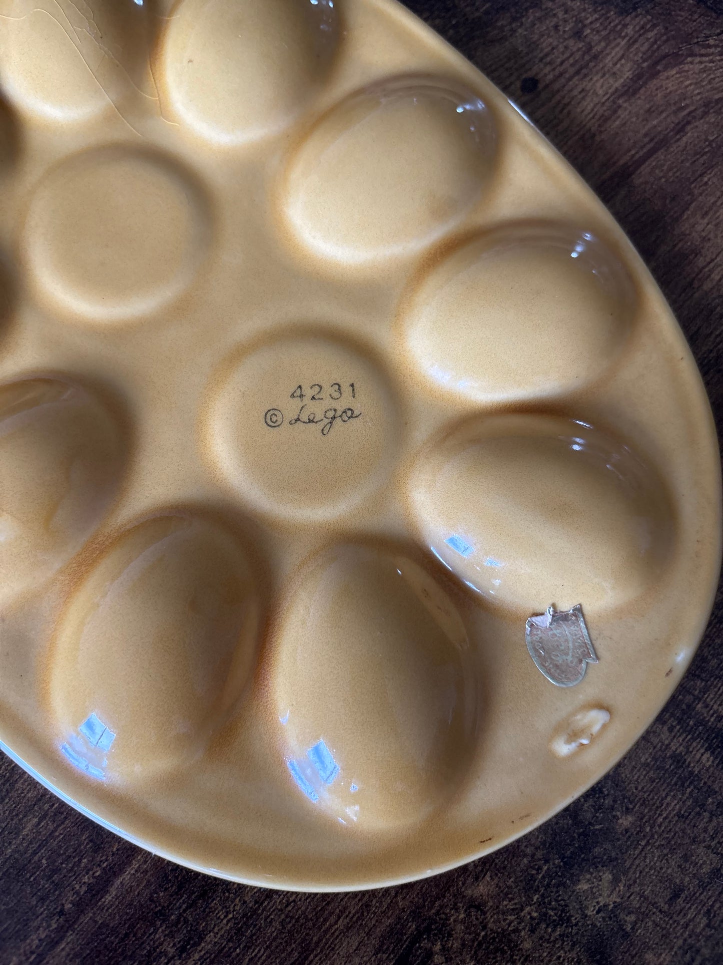 *VINTAGE* MCM ROPE DESIGN DEVILED EGG TRAY PLATE WALL HANGING