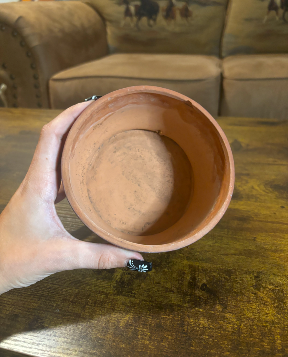 SMALL PURPLE SUPERSTITION STONEWARE SUNSET CACTUS POT PLANTER *VINTAGE*