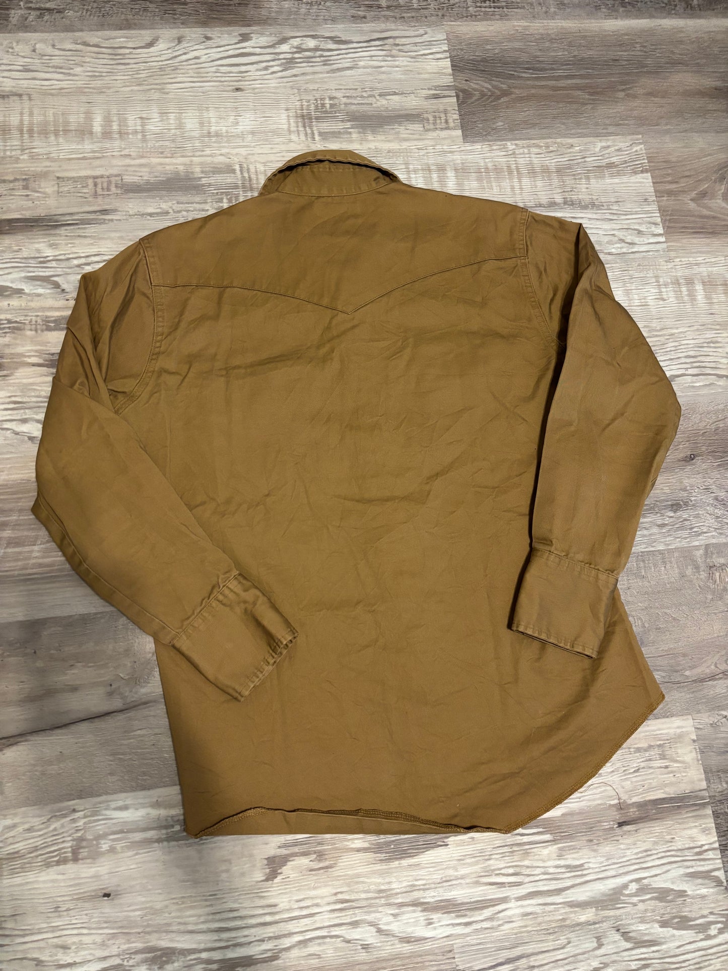 WORK WEAR HEAVY DUTY TAN WRANGLER PEARL SNAP