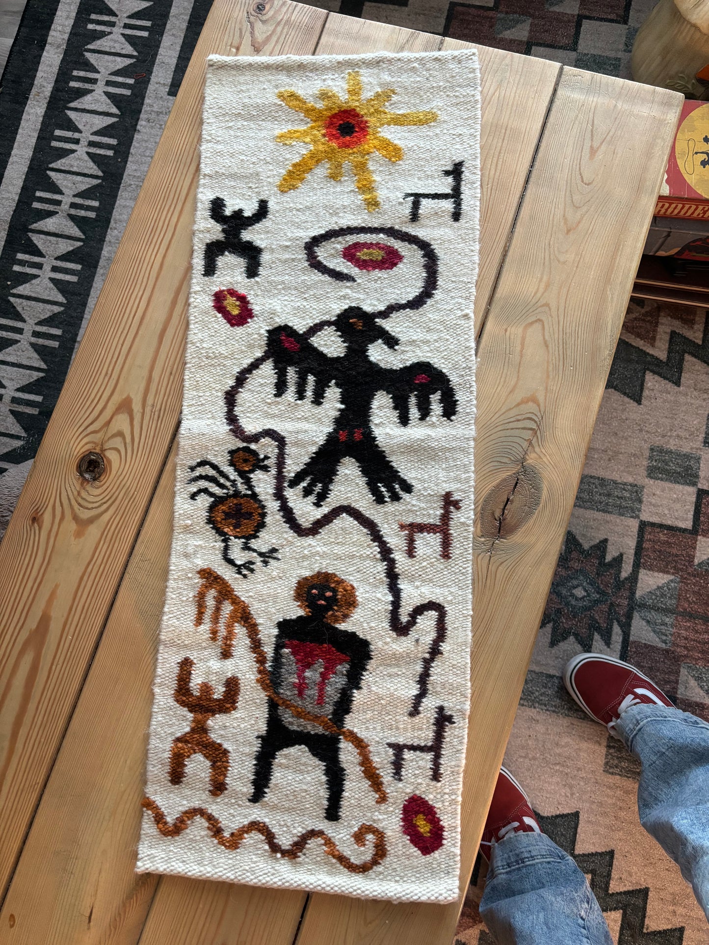 *VINTAGE* WOVEN WOOL RUNNER
