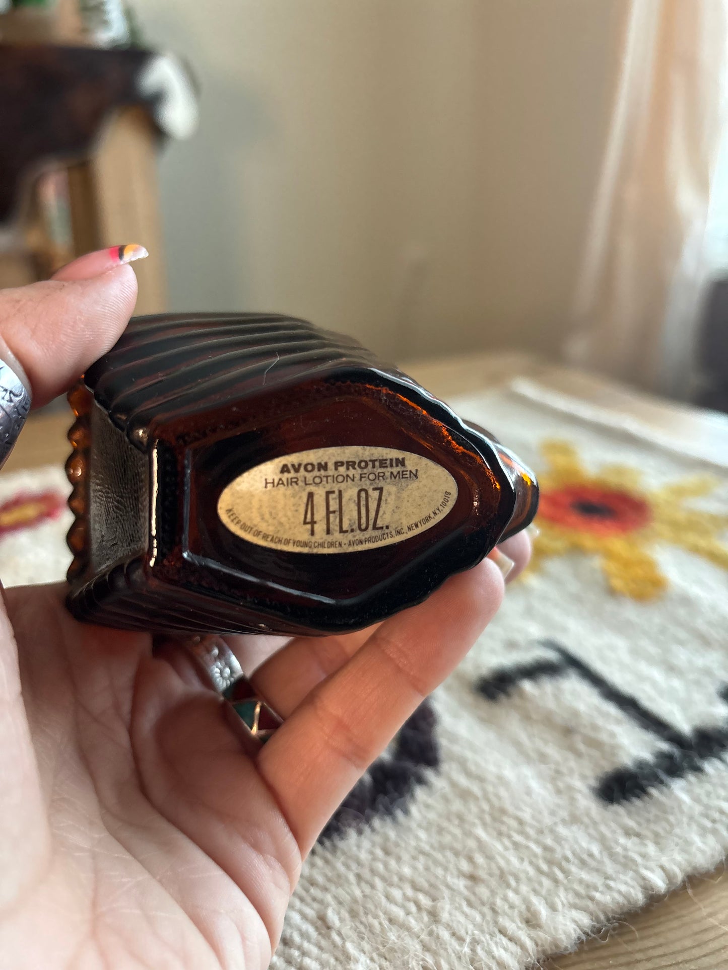 *VINTAGE* CHIEF HEAD AVON HAIR PROTEIN BOTTLE