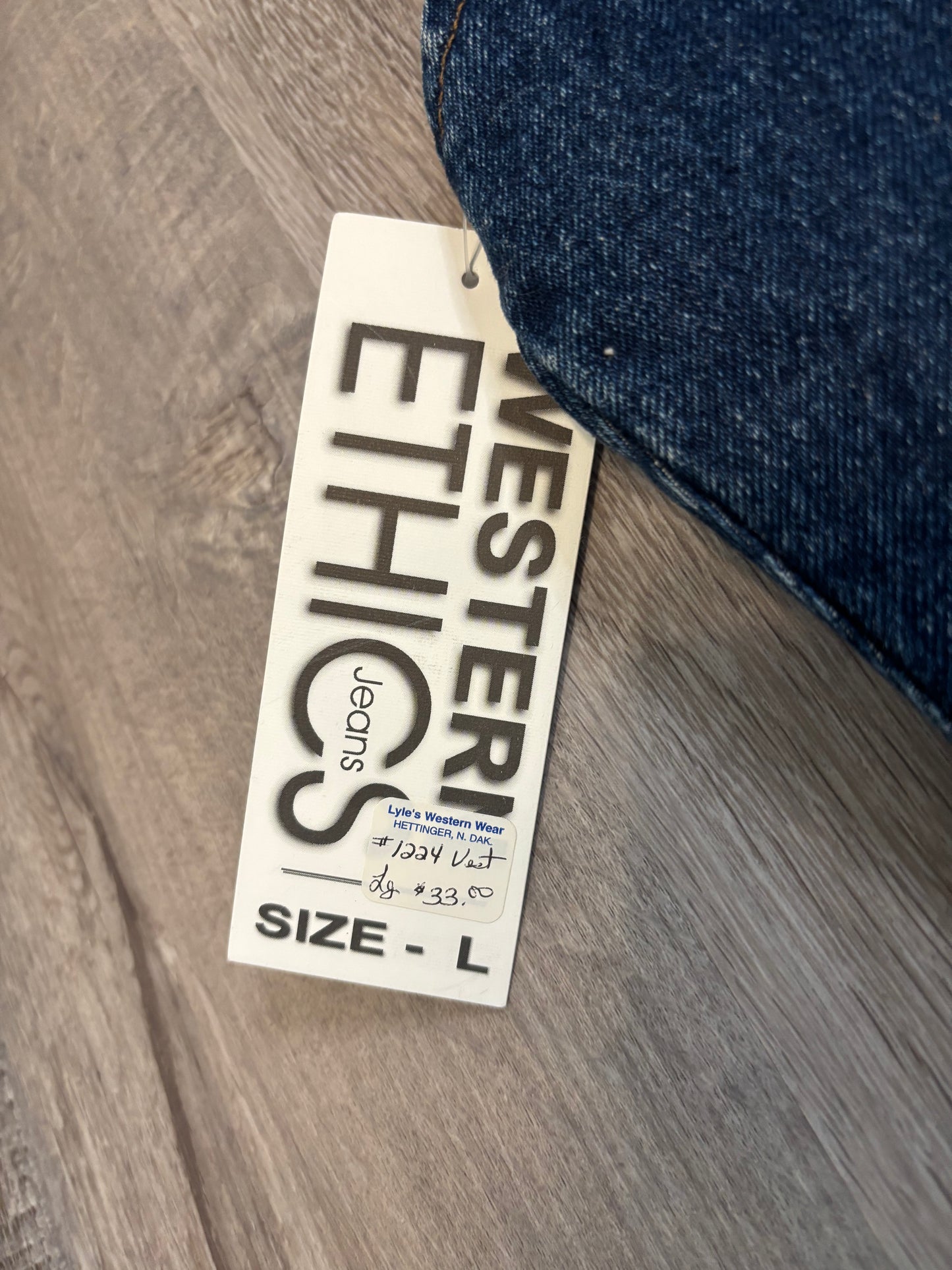 DEADSTOCK RODEO QUEEN WESTERN ETHICS DENIM VEST *VINTAGE*