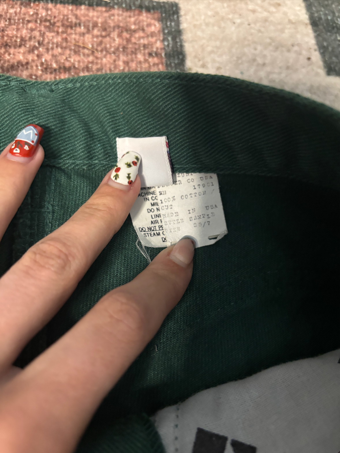 25" GREEN ROCKIES BAREBACK JEANS *VINTAGE*