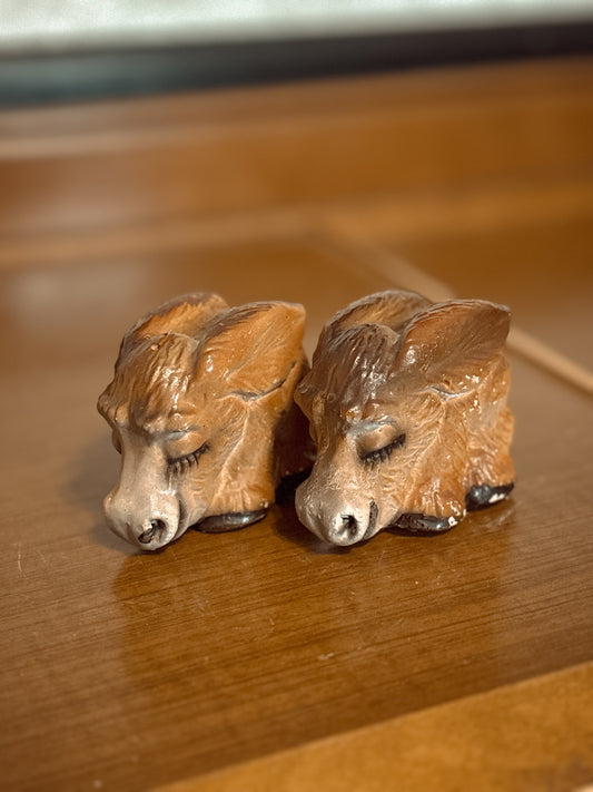 *VINTAGE* 1944 DONKEY SALT & PEPPER SHAKER SET