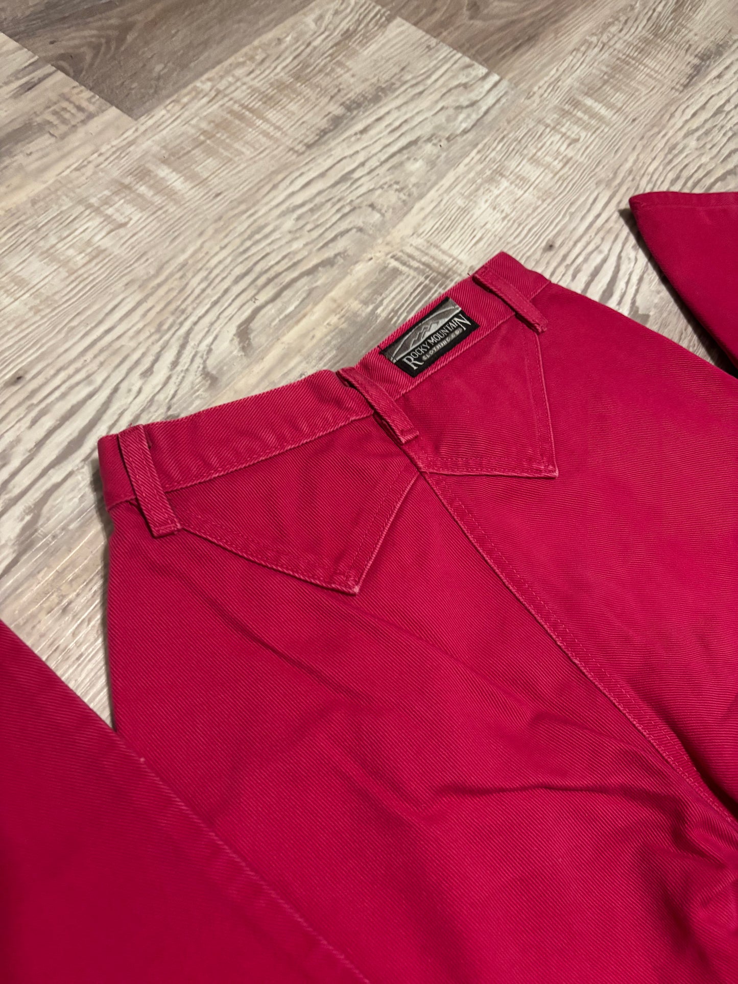 *VINTAGE* 24” BRIGHT PINK ROCKIES ROCKY MOUNTAIN BAREBACK JEANS