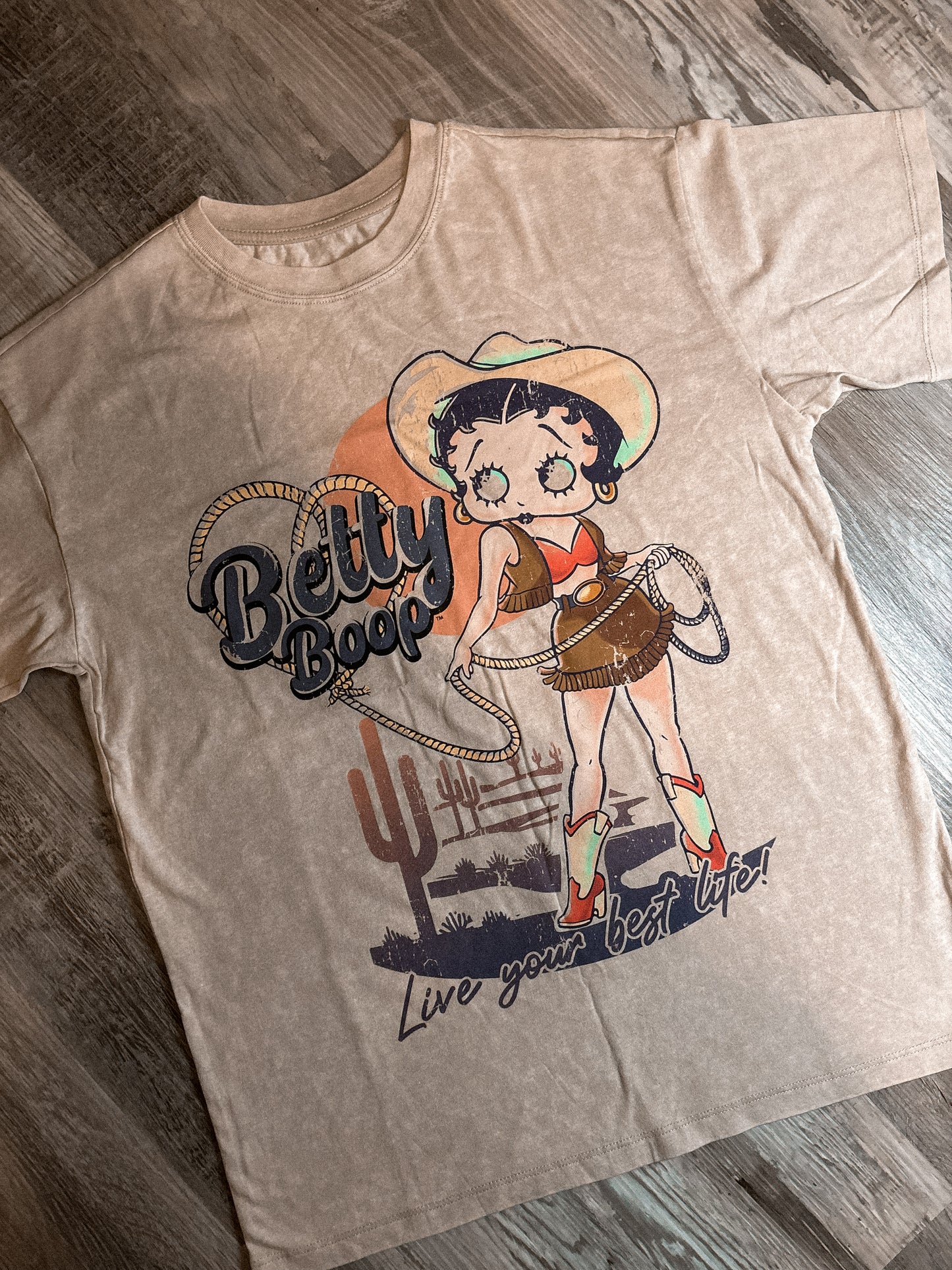 PIN UP COWGIRL BETTY BOOP WESTERN TEE