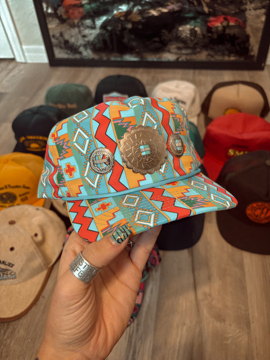 *READY TO SHIP* AZTEC CONCHO TRUCKER HAT