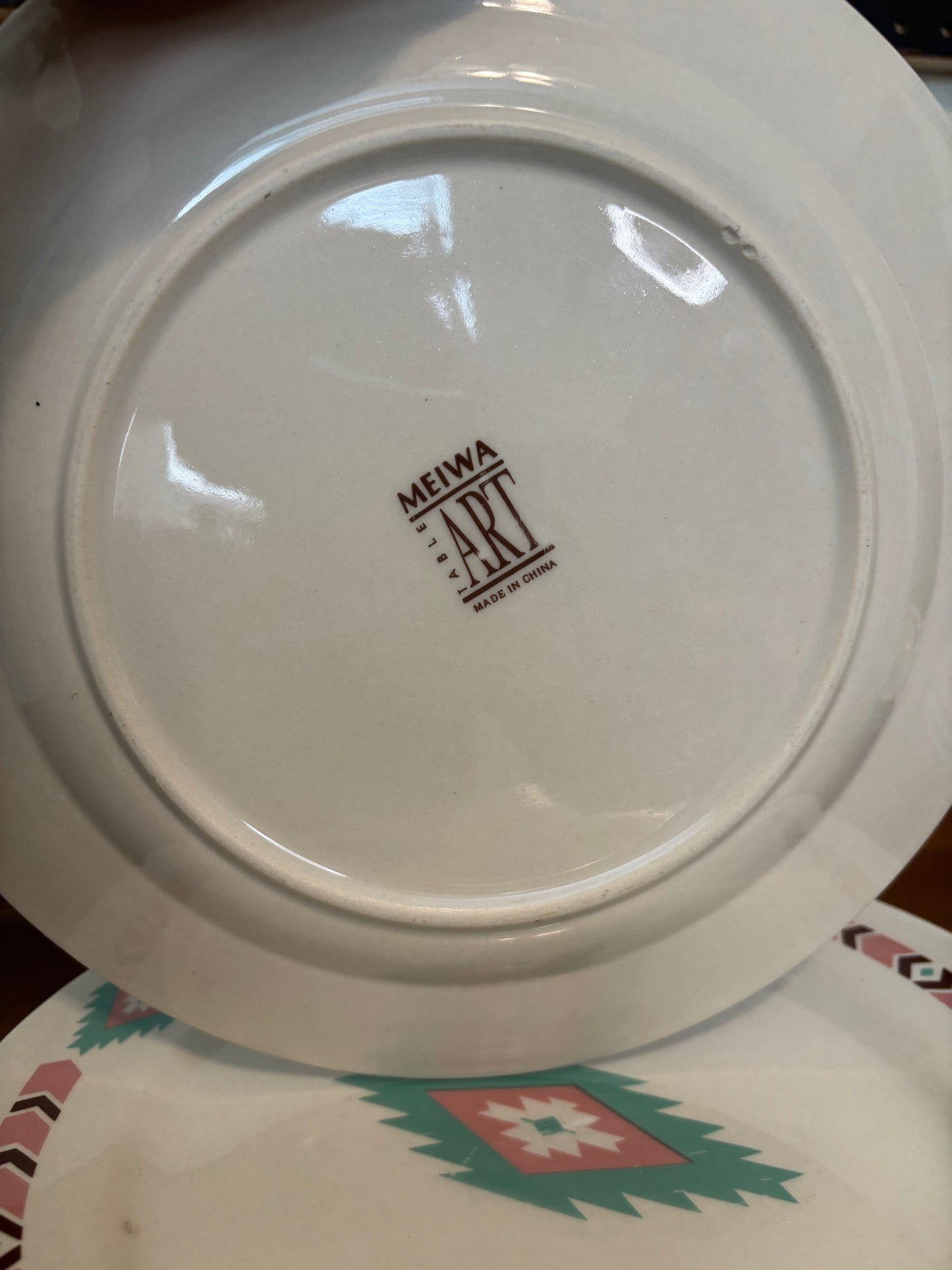 *VINTAGE* SANTA FE MEIWA TABLE ART AZTEC SOUTH WESTERN PLATES AND BOWLS SET (6 PCS)