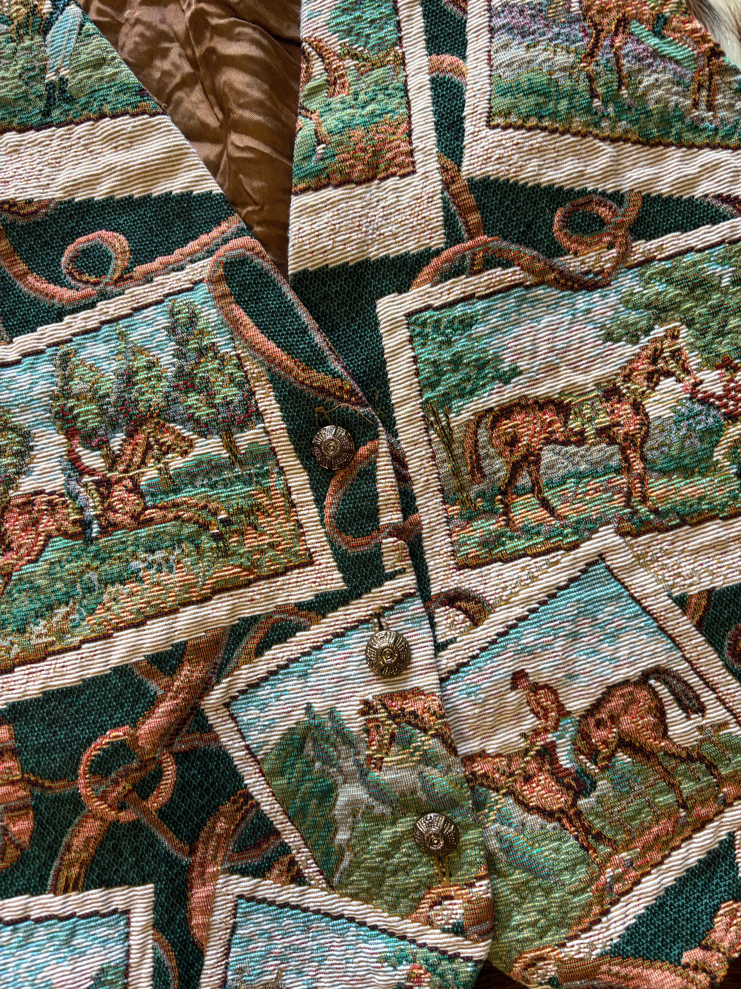 *VINTAGE* TAPESTRY HORSE VEST