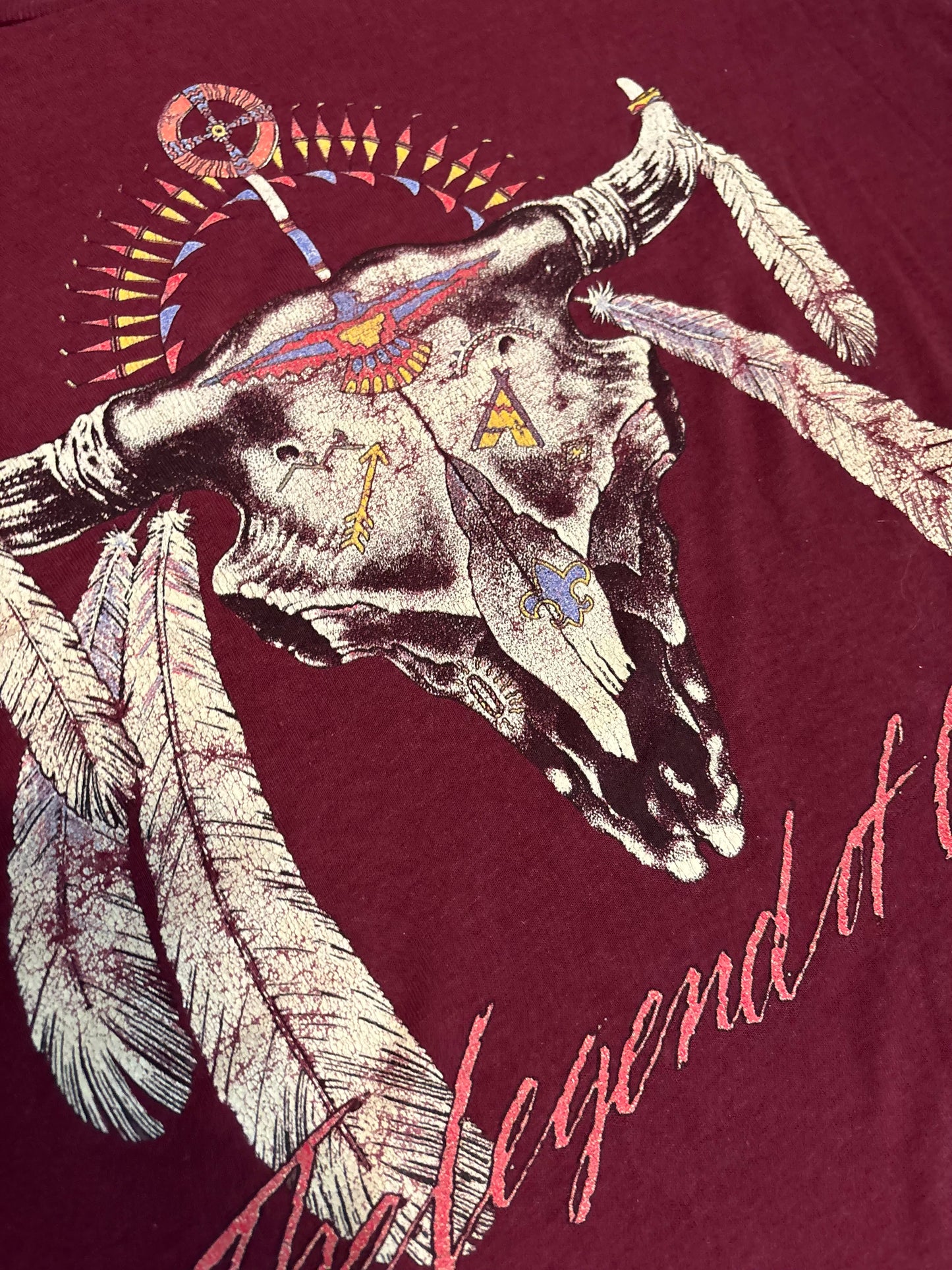 *VINTAGE* NATIVE BISON BULL SKULL TEE