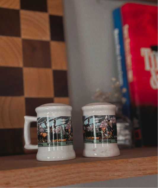 WYOMING SALT & PEPPER SHAKER SET *VINTAGE*