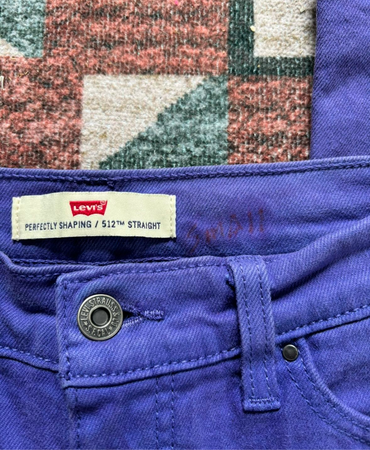 26” PURPLE BROWN-TAG LEVI JEANS 512 STRAIGHT LEG