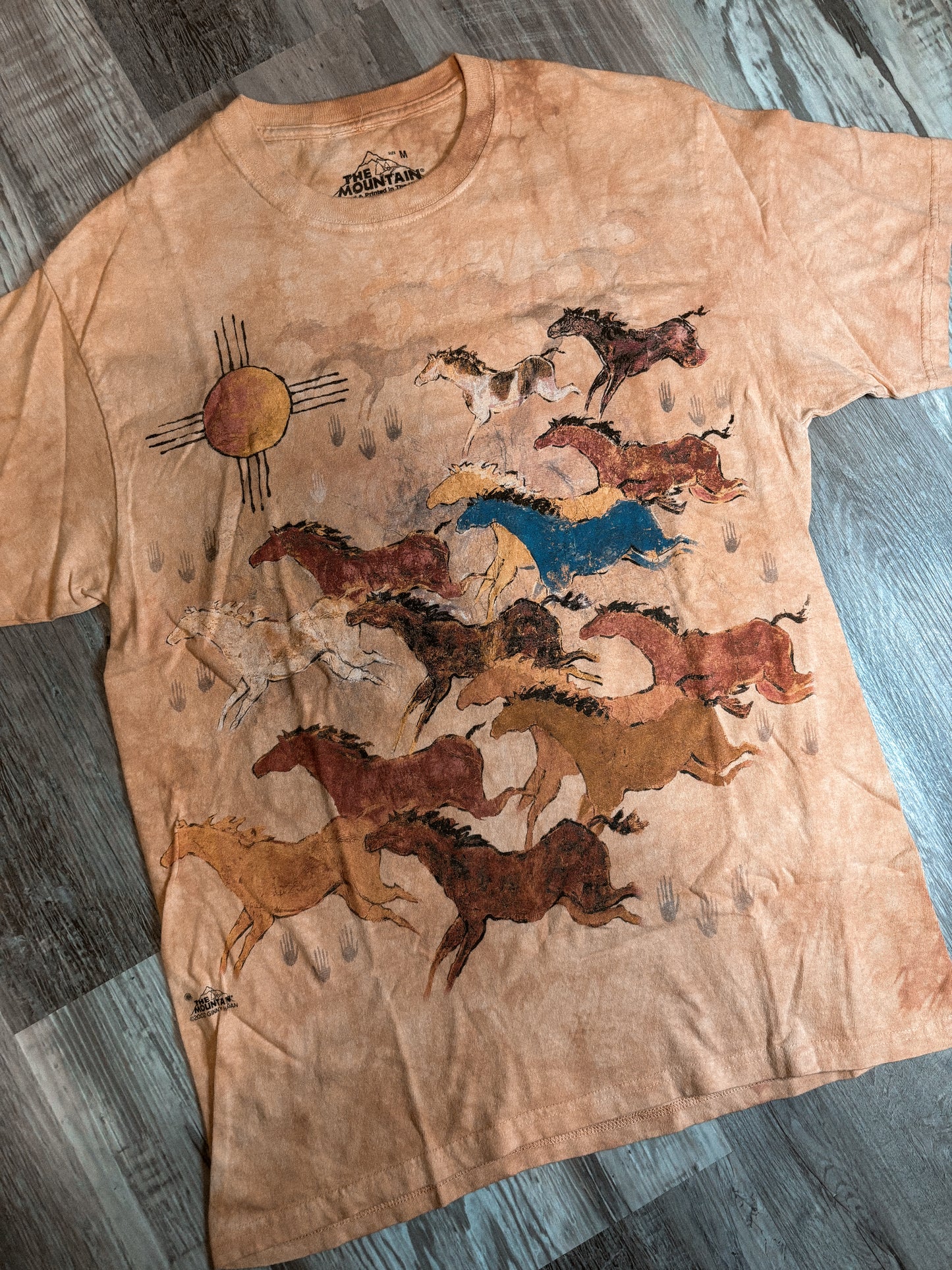CAVE PONIES ZIA THE MOUNTAIN NATURE TEE NATIVE *VINTAGE*