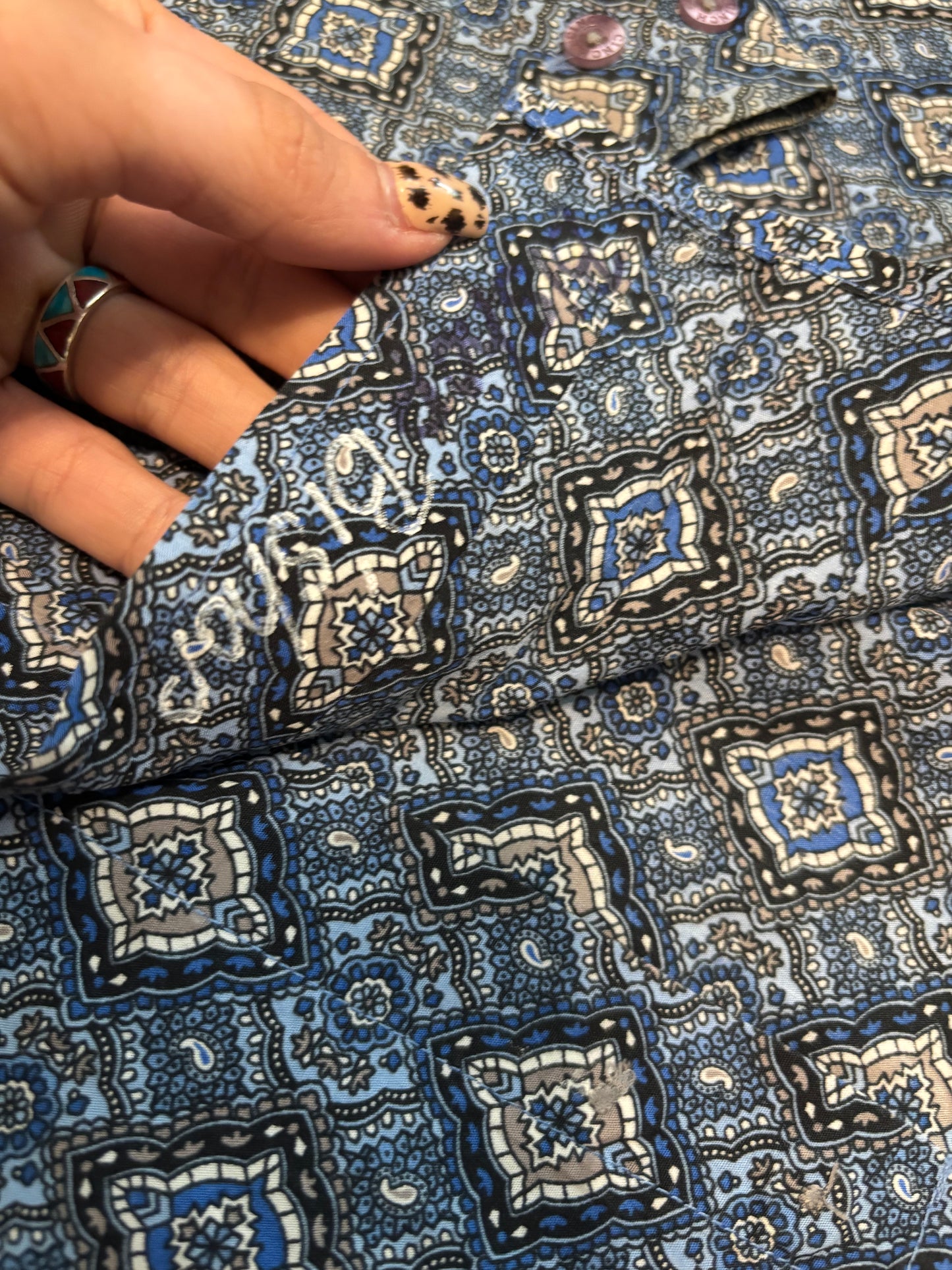 BLUE DIAMOND PAISLEY CINCH BUTTON UP SHIRT