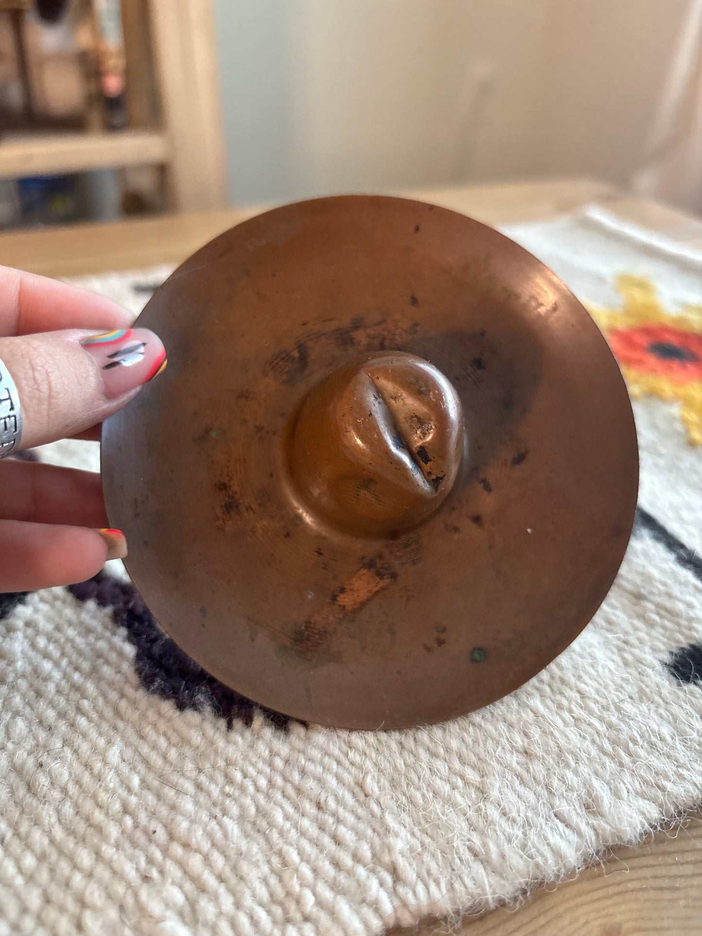 *VINTAGE* COPPER COWBOY HAT TRINKET TRAY, ASH TRAY