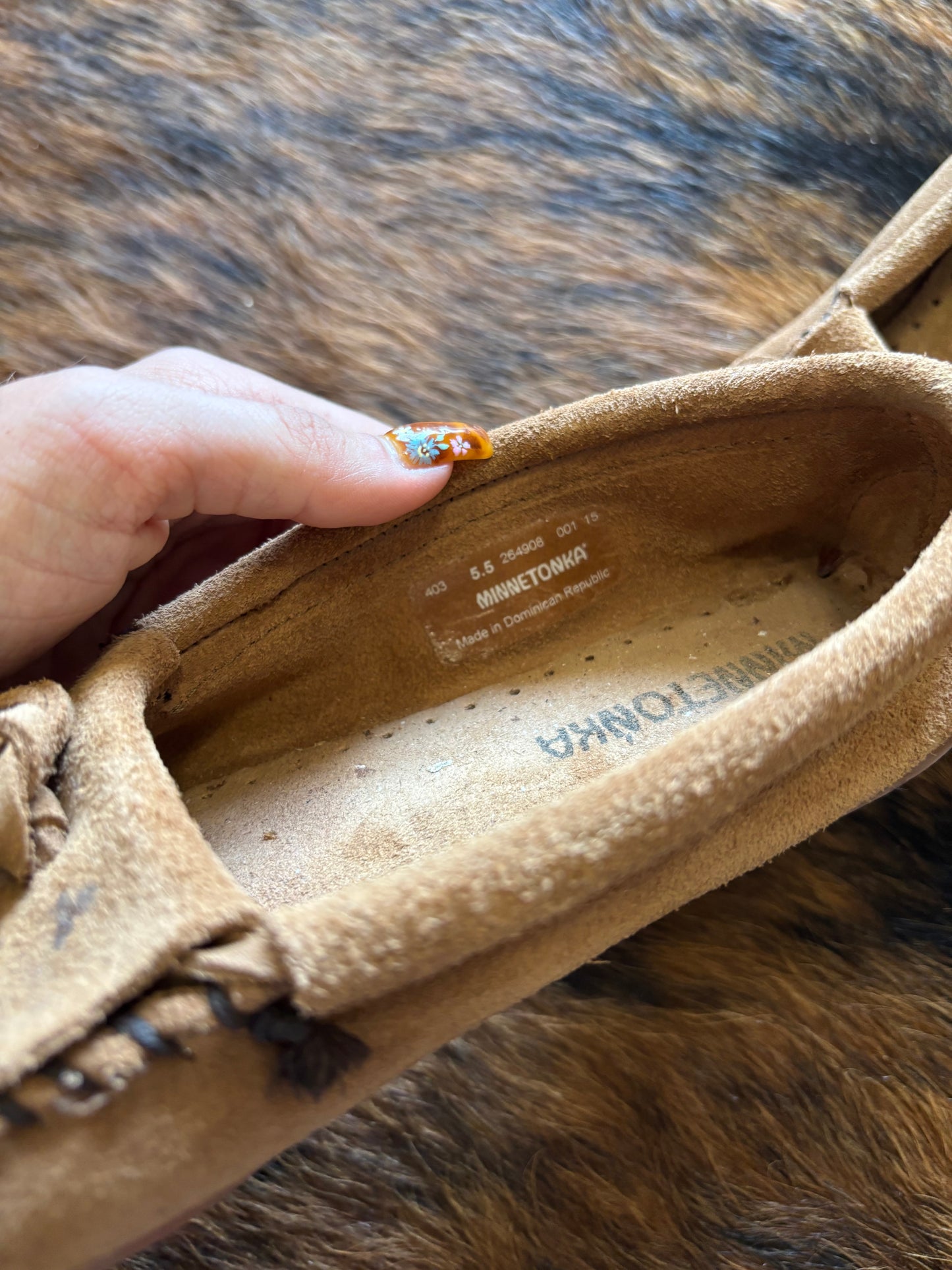 *VINTAGE* WOMENS 5.5 KILTY MINNETONKA MOCCASINS SHOES