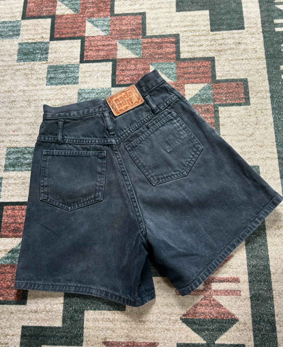 23” BLACK NADA NUFF DENIM SHORTS *VINTAGE*