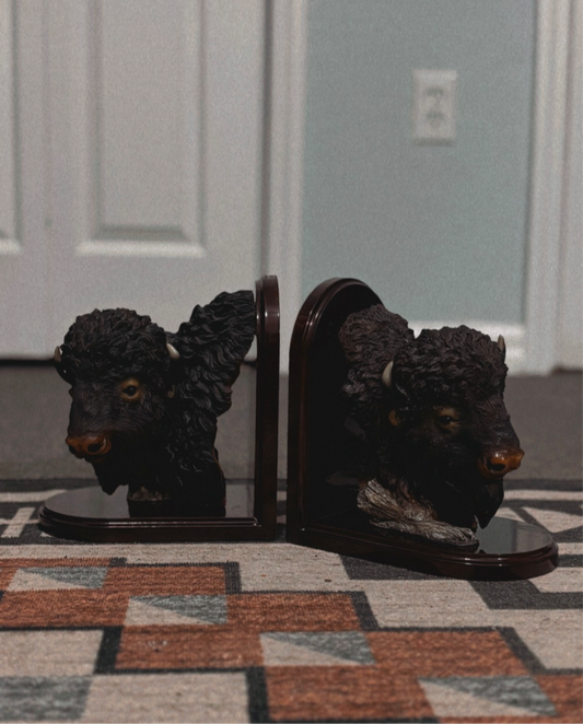 BISON BOOKENDS *VINTAGE*