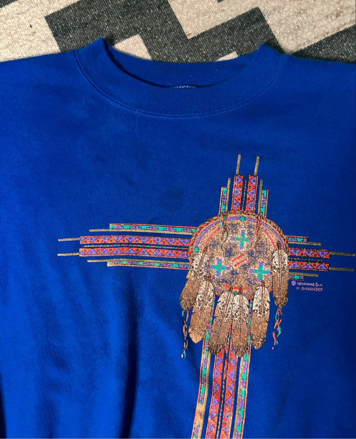 MORNING SUN NATIVE SWEATSHIRT PULLOVER *VINTAGE*