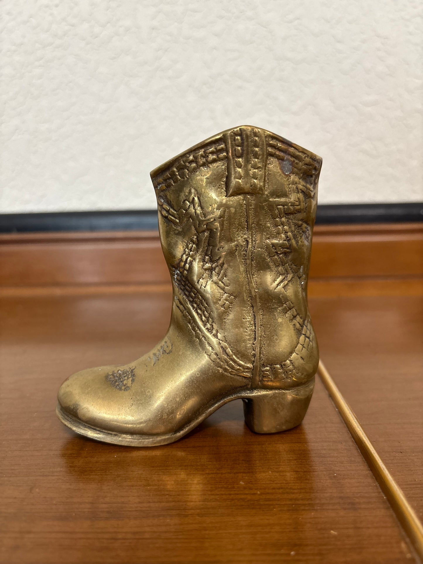 *VINTAGE* BRASS COWBOY BOOT, MADE IN KOREA