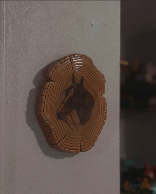 SIGNED CERAMIC HORSE WALL DECOR *VINTAGE*