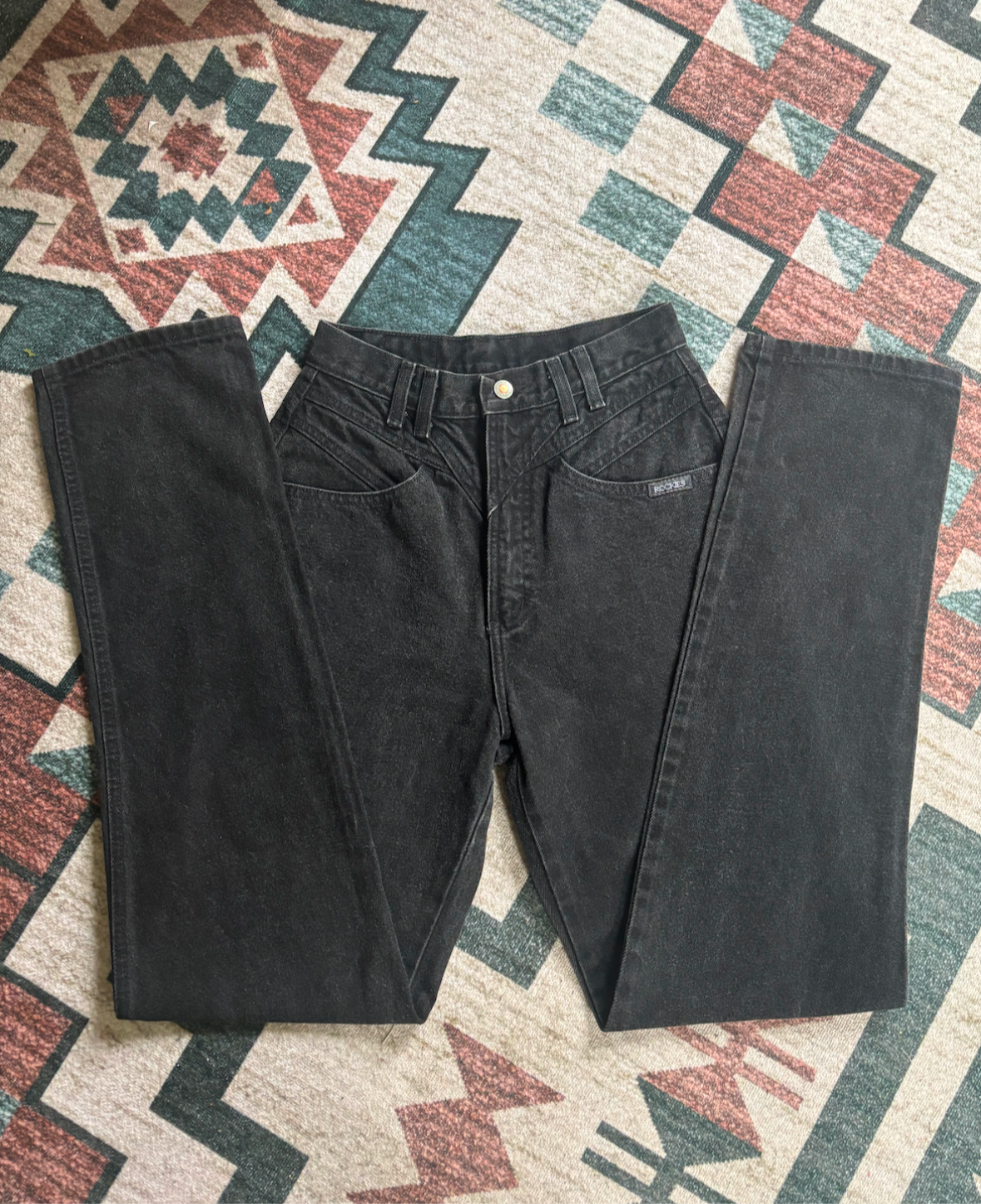 24” BLACK ROCKIES BAREBACK JEANS *VINTAGE*
