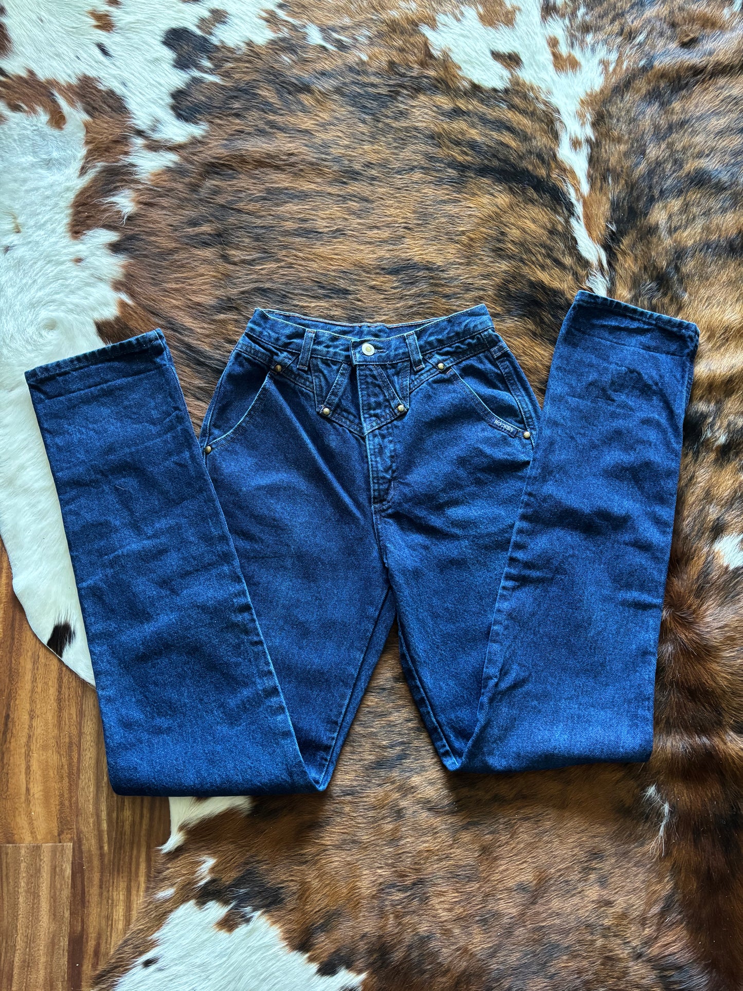 26” Rockies Bareback Western Jeans Embellished Waist *VINTAGE*