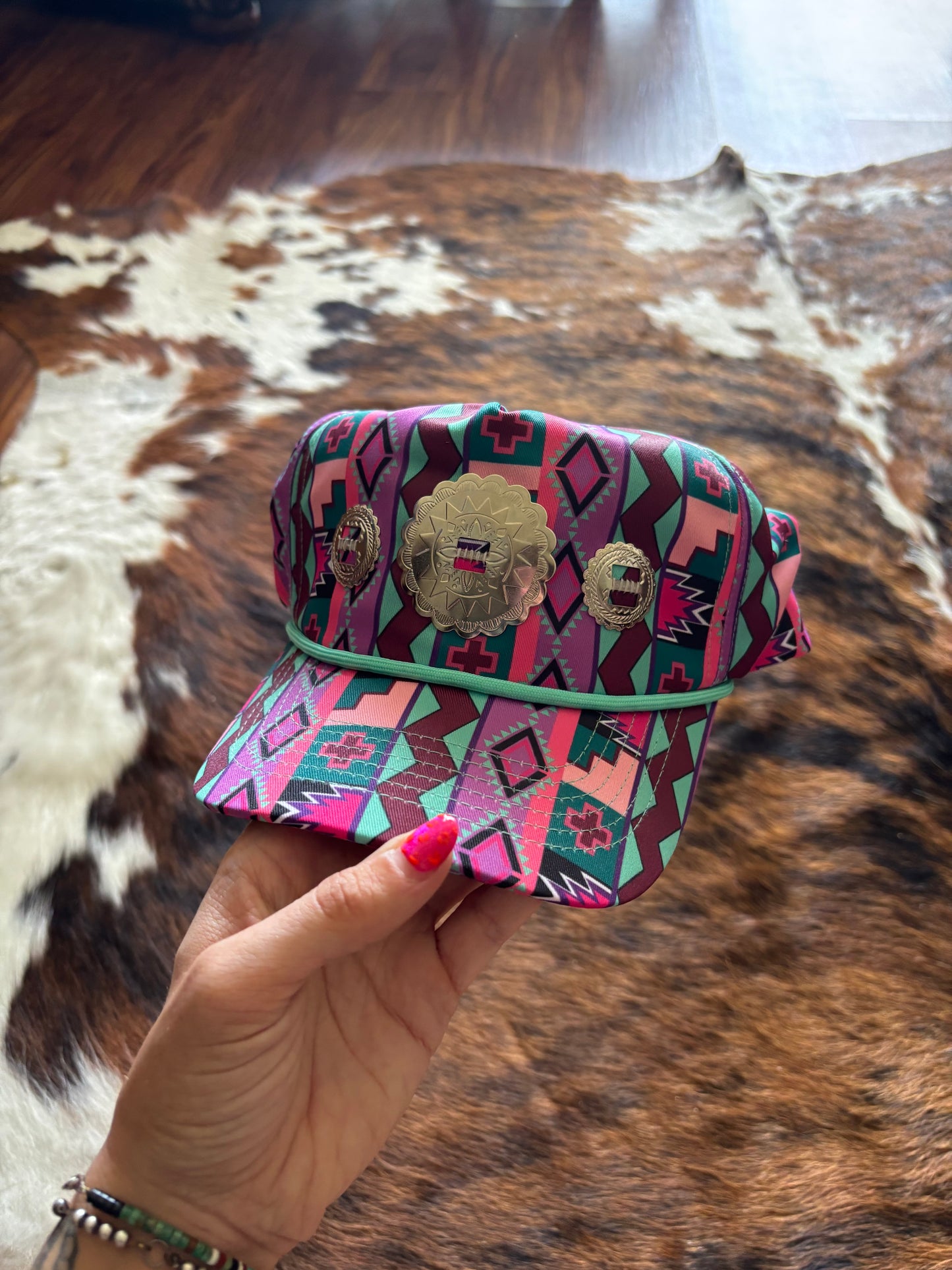 Aztec Concho Trucker Hat *READY TO SHIP*