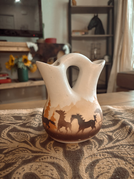 RUNNING HORSES UNITY VASE