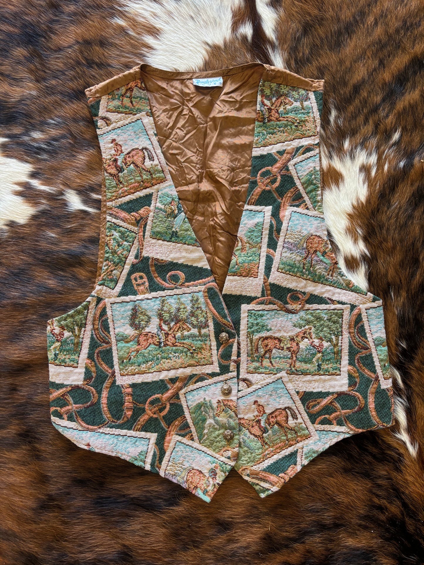 *VINTAGE* TAPESTRY HORSE VEST