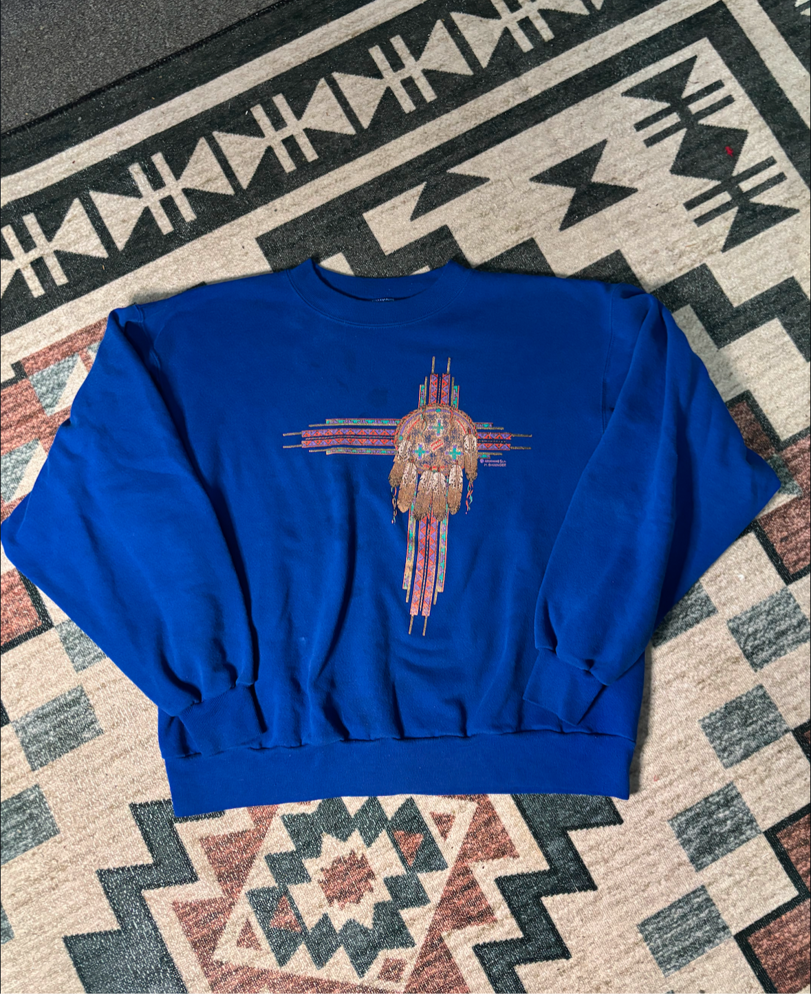 MORNING SUN NATIVE SWEATSHIRT PULLOVER *VINTAGE*