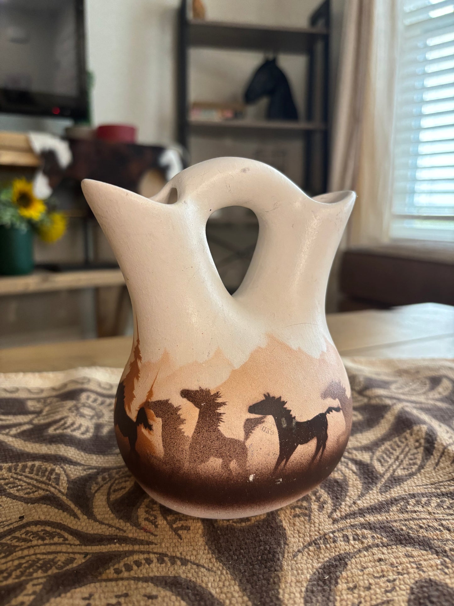 RUNNING HORSES UNITY VASE