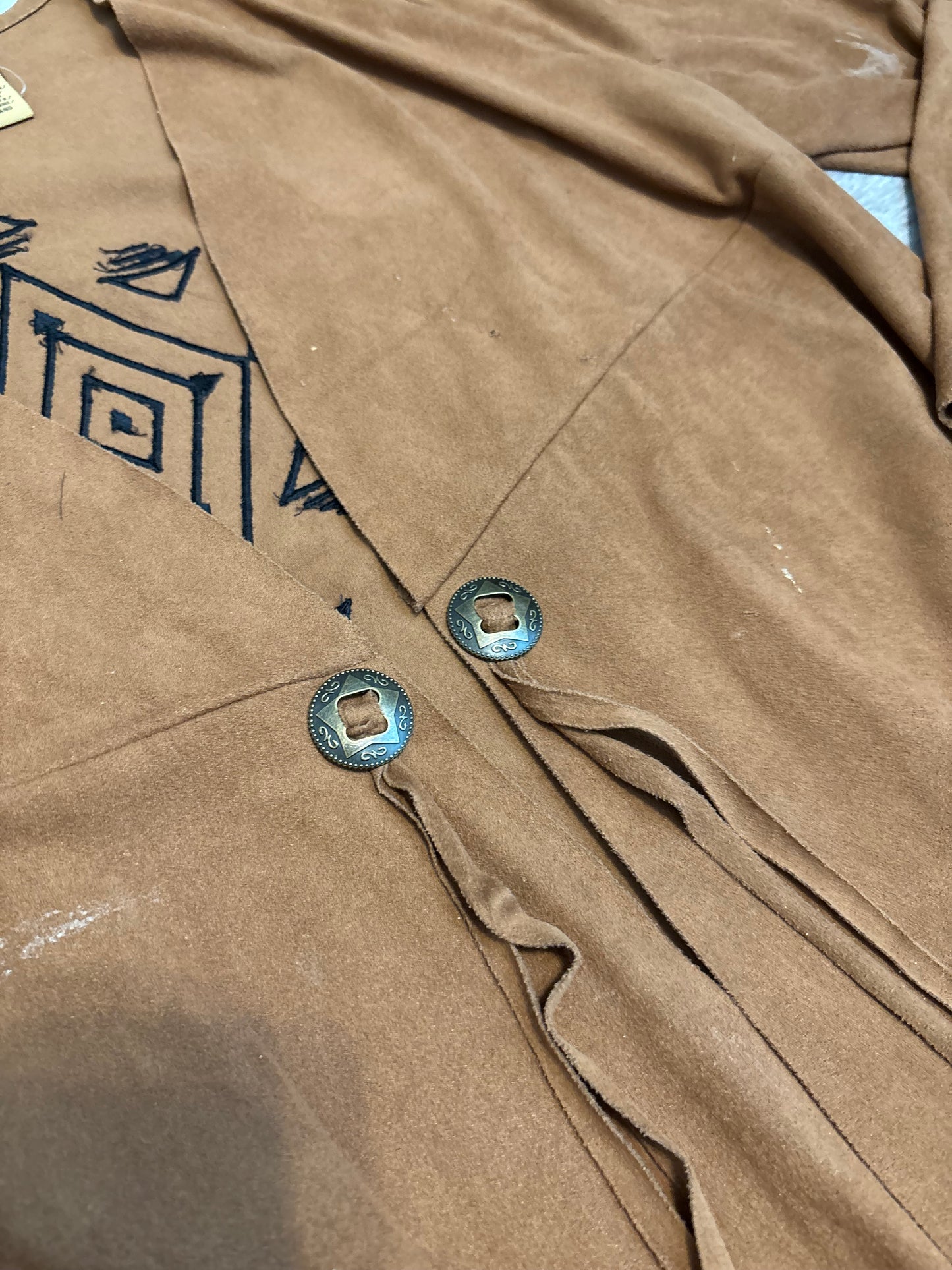 WRANGLER RETRO AZTEC FRINGE PONCHO CARDIGAN