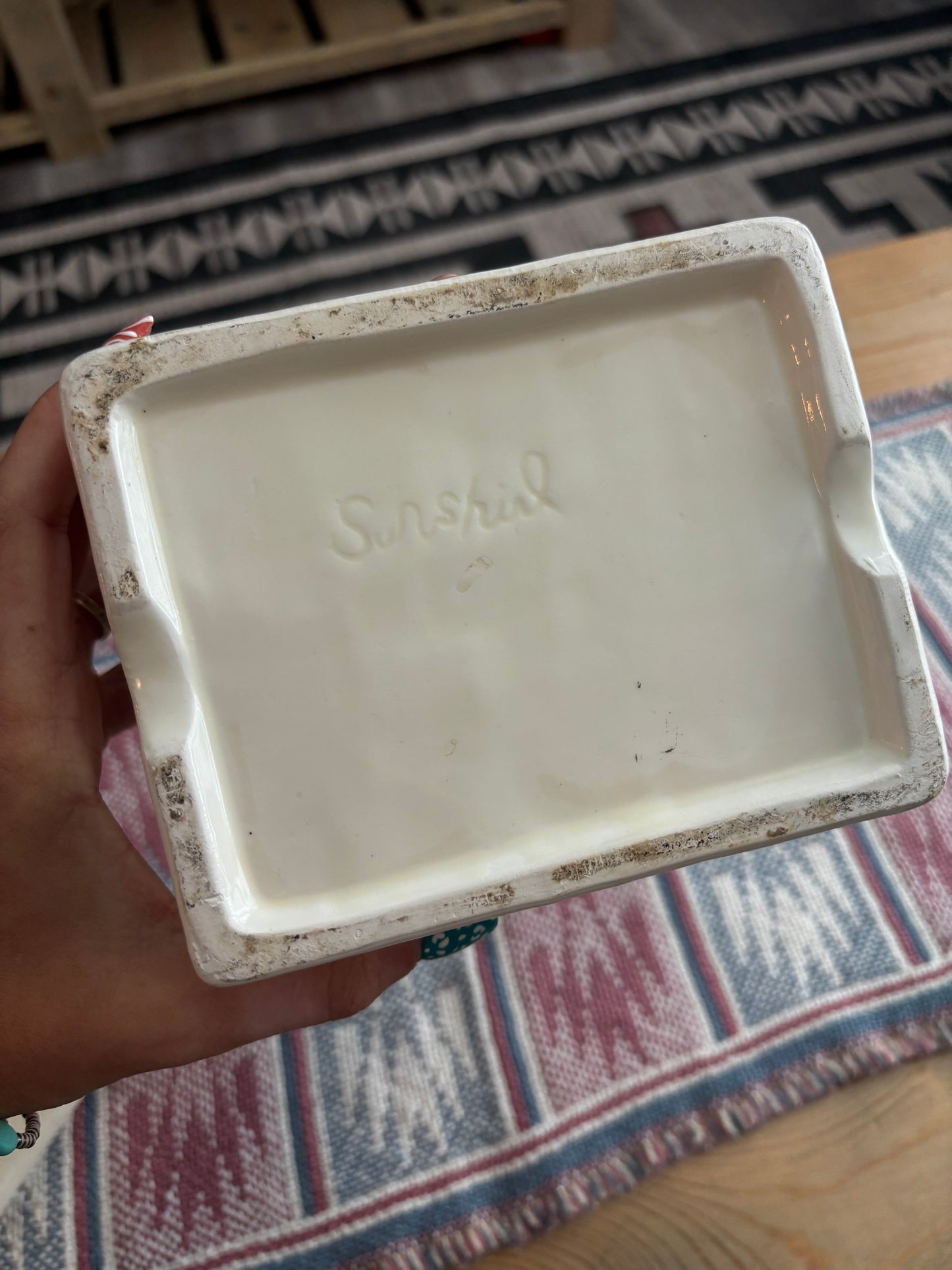 SIGNED SUNSHINE, ADOBE HOUSE COOKIE JAR CANISTER *VINTAGE*