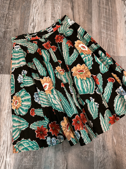 BOOMING CACTUS DESERT WEST SKIRT *VINTAGE*