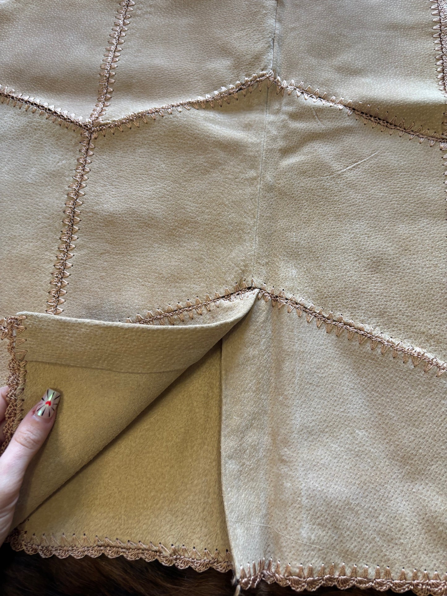 *VINTAGE*DEADSTOCK* 39” GENUINE SUEDE SKIRT