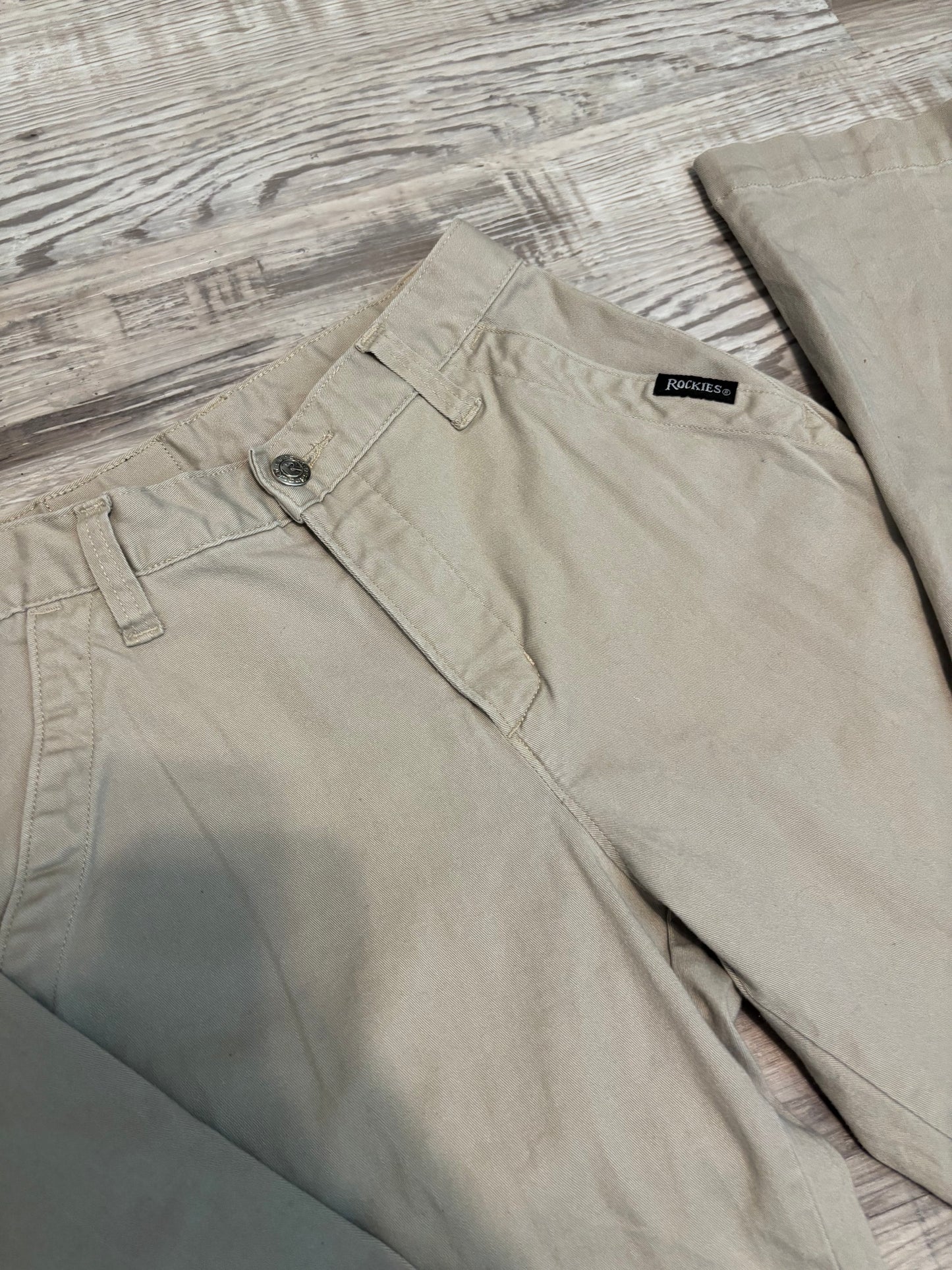 *VINTAGE* 24” ROCKIES BAREBACK KHAKI SLACKS