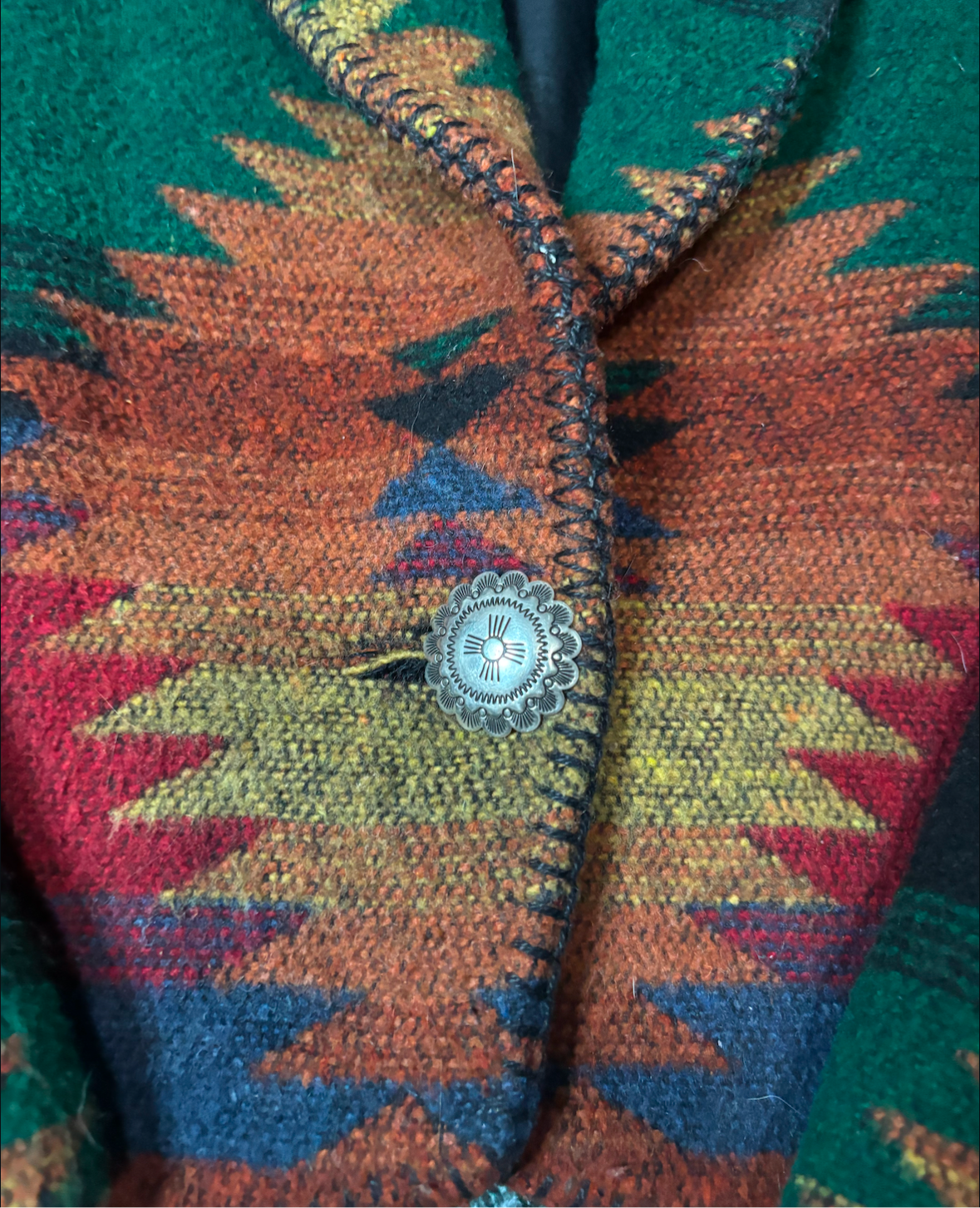 RHONDA STARK WOOL SOUTHWESTERN AZTEC BLAZER *VINTAGE