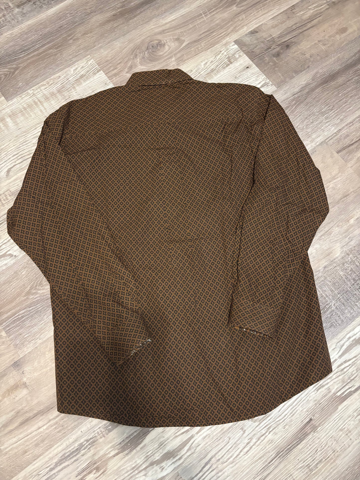 BROWN/GOLD CINCH BUTTON UP SHIRT