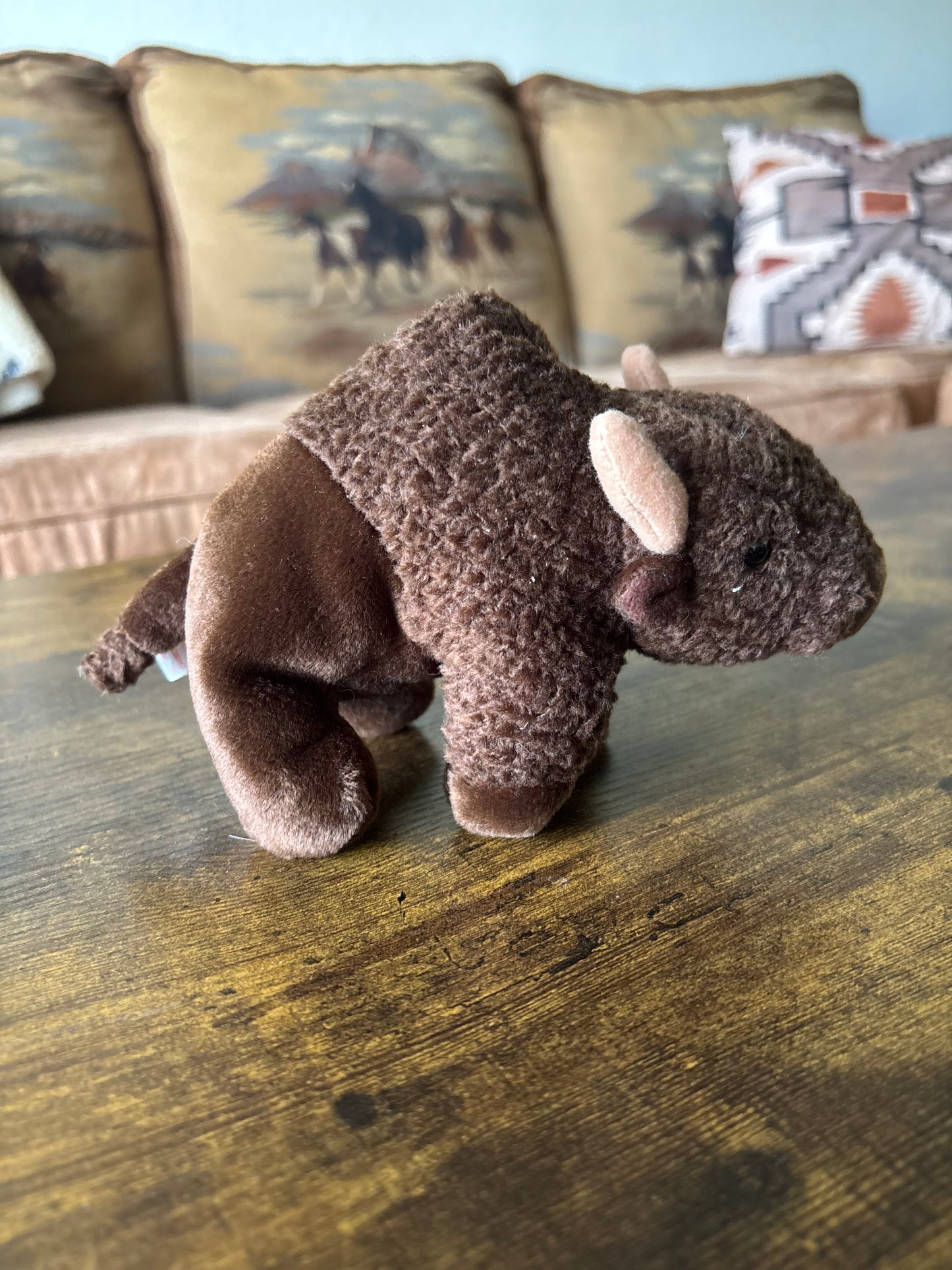 *VINTAGE*RARE, MISPRINT* ROAM THE BISON BEANIE BABY (W/ TAG ERRORS)