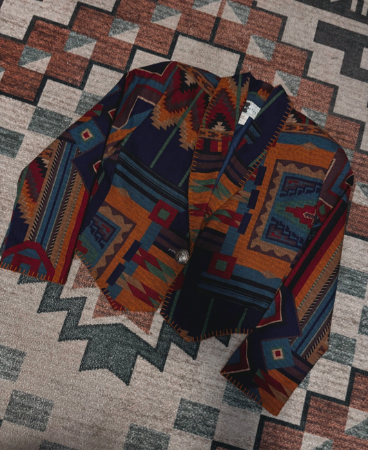 RHONDA STARK SOUTHWESTERN AZTEC BLAZER *VINTAGE*