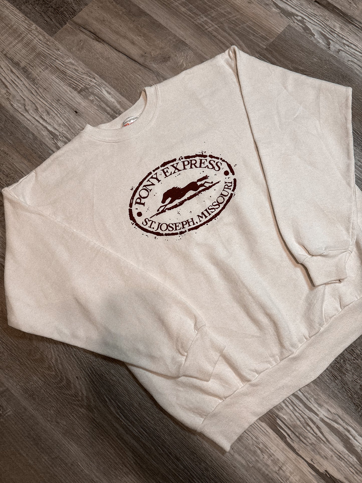 PONY EXPRESS ST JOSEPH MISSOURI SWEATSHIRT CREWNECK *VINTAGE*