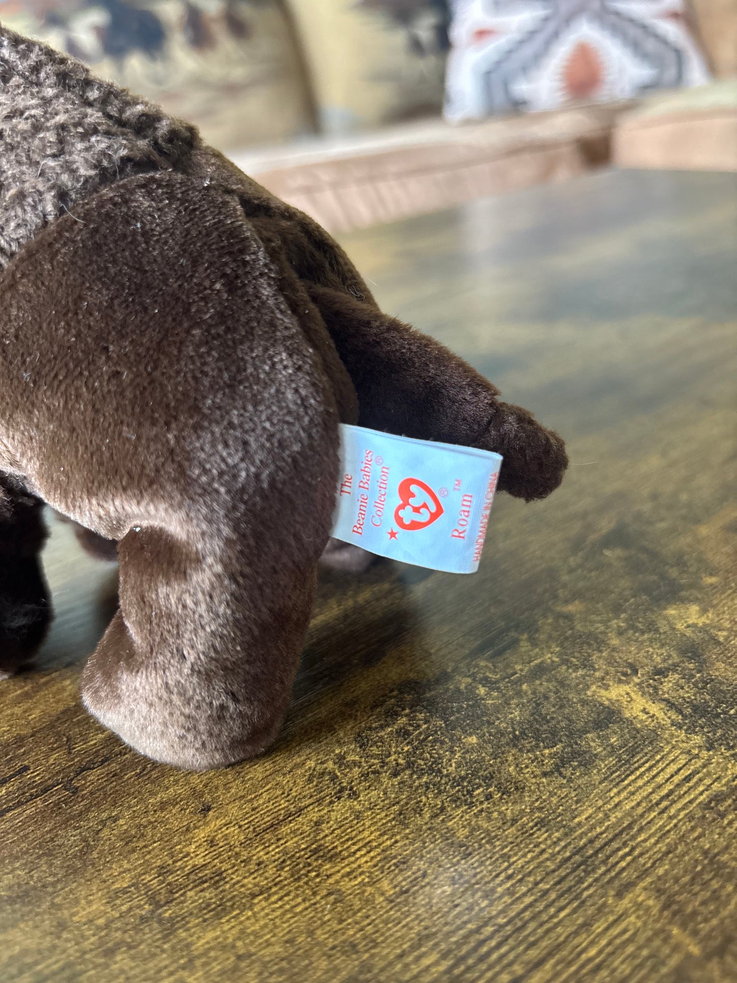 *VINTAGE*RARE, MISPRINT* ROAM THE BISON BEANIE BABY (W/ TAG ERRORS)